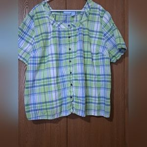 Liz & Me size 4X (30/32) square necked blouse
